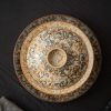 Hand-painted blue fireworks stone red three talents covered bowl ceramic tea bowl with lid kung fu tea set
