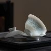 Linglong porcelain three talents cover the bowl and tea cup
