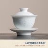 Linglong porcelain three talents cover the bowl and tea cup