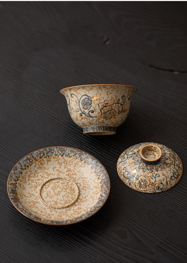 8f3bfb50f560cdee3b486227d333b2e8 Hand-painted blue fireworks stone red three talents covered bowl ceramic tea bowl with lid kung fu tea set