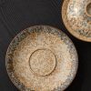 Hand-painted blue fireworks stone red three talents covered bowl ceramic tea bowl with lid kung fu tea set