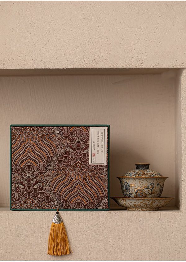 e08df3966dd97ad85637a7d7c36dee62 Hand-painted blue fireworks stone red three talents covered bowl ceramic tea bowl with lid kung fu tea set